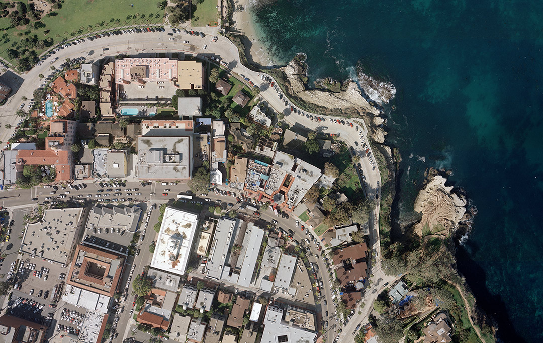 Aerial orthophoto map of La Jolla, San Diego, CA