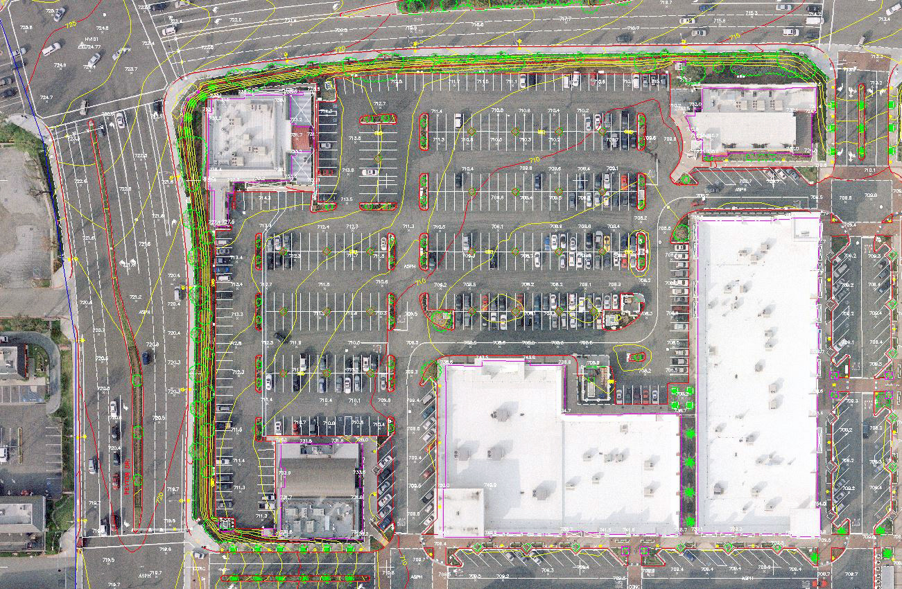 Aerial orthophoto map of Albertsons Shopping Center, California