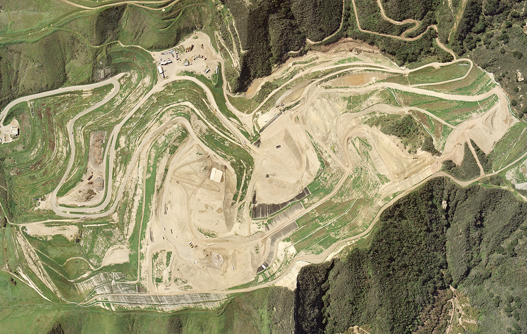 Aerial orthophoto map of Tajiguas Landfill, Santa Barbara County, CA