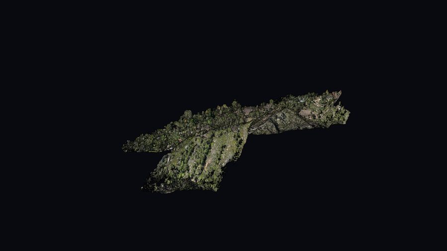 UAV LiDAR point-cloud render of terrain